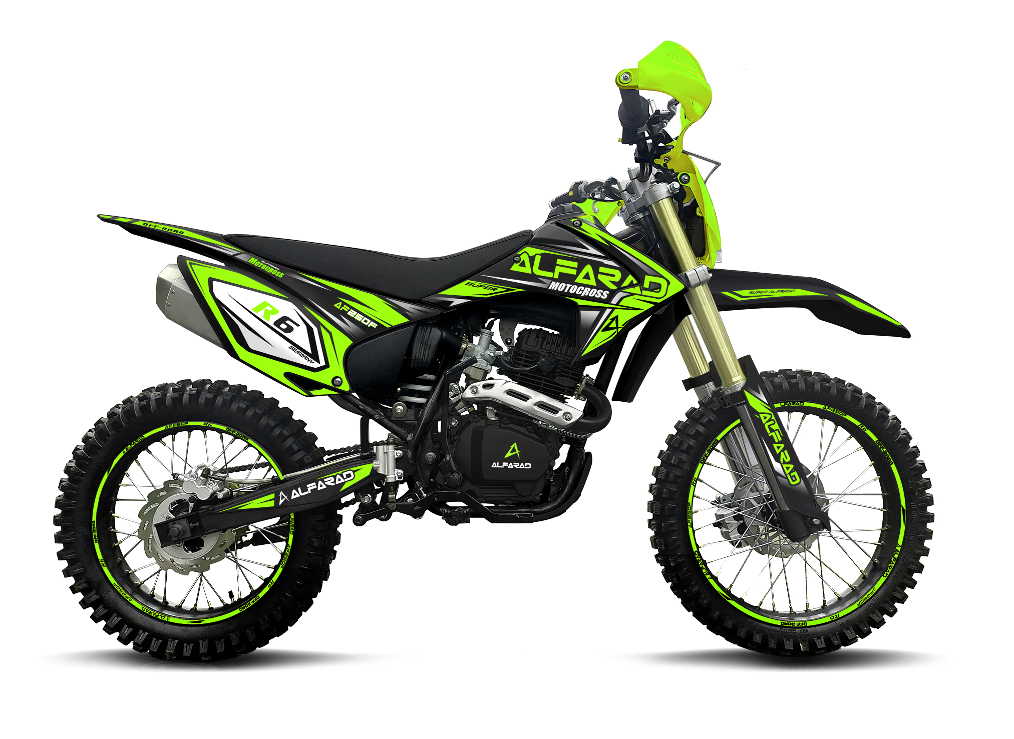 Alfarad R6 250cc Moto Cross - 17/19 Pouces - Vitesse Max 100km/h - Non Homologué Route