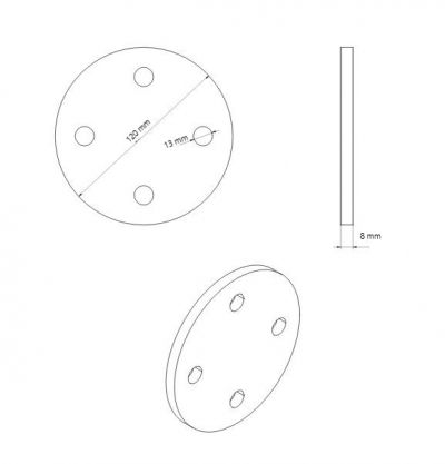 Ronde Ankerplatte Rund X Mm Mit L Cher Aus Edelstahl Scheuerer